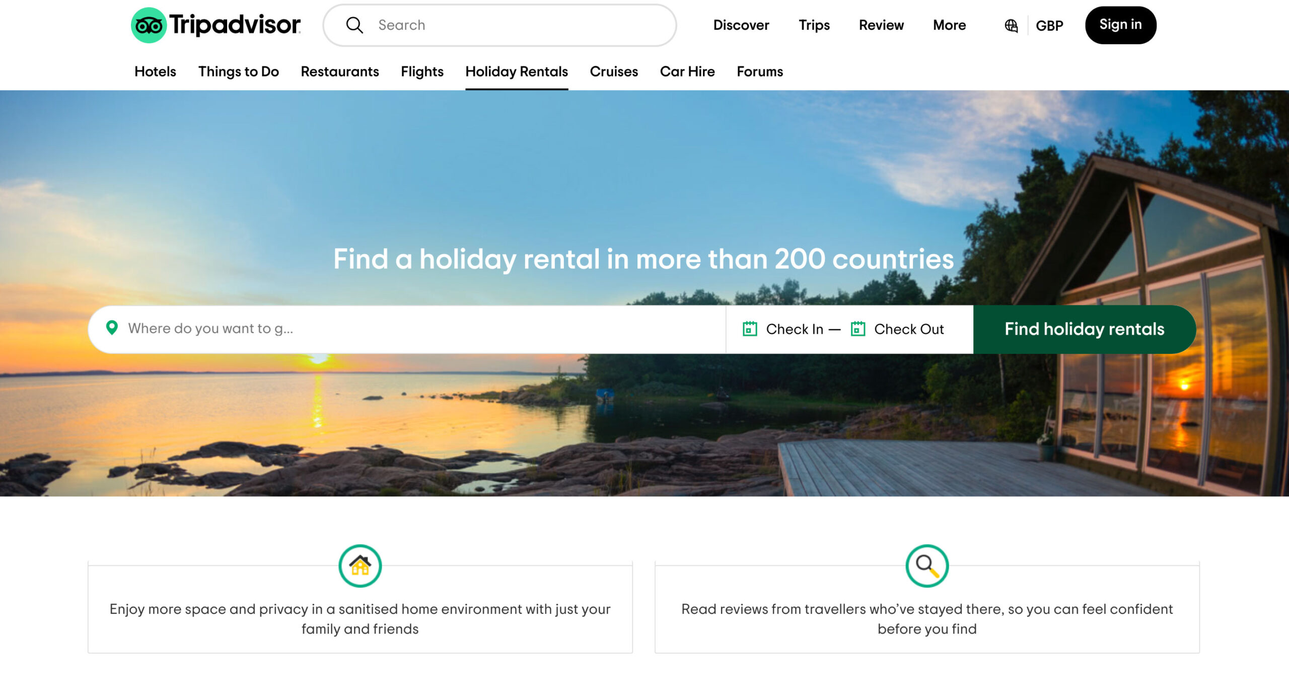 Sites like Airbnb: Trip Advisor Rentals